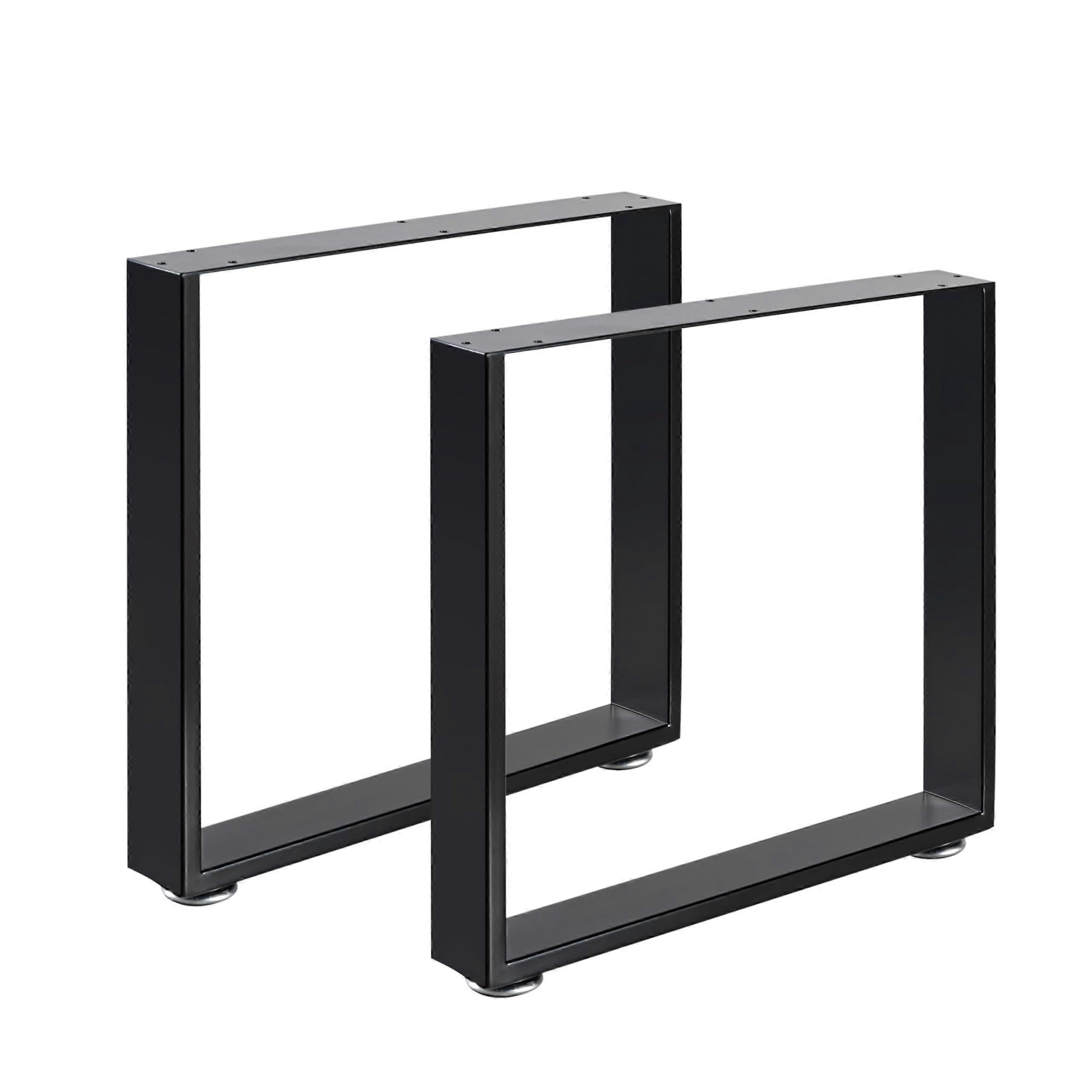 Black Bench Legs for Coffee Table - 16 Inch Metal Legs, Heavy-Duty, Stylish Design, Set of 2