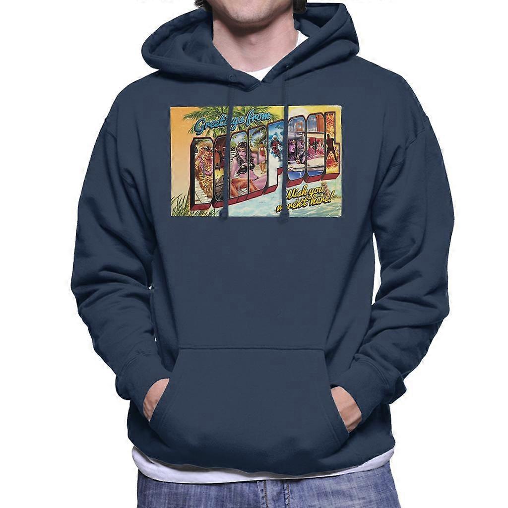 Marvel Greetings from Deadpool Wish You Were not Here Sudadera con capucha para hombre