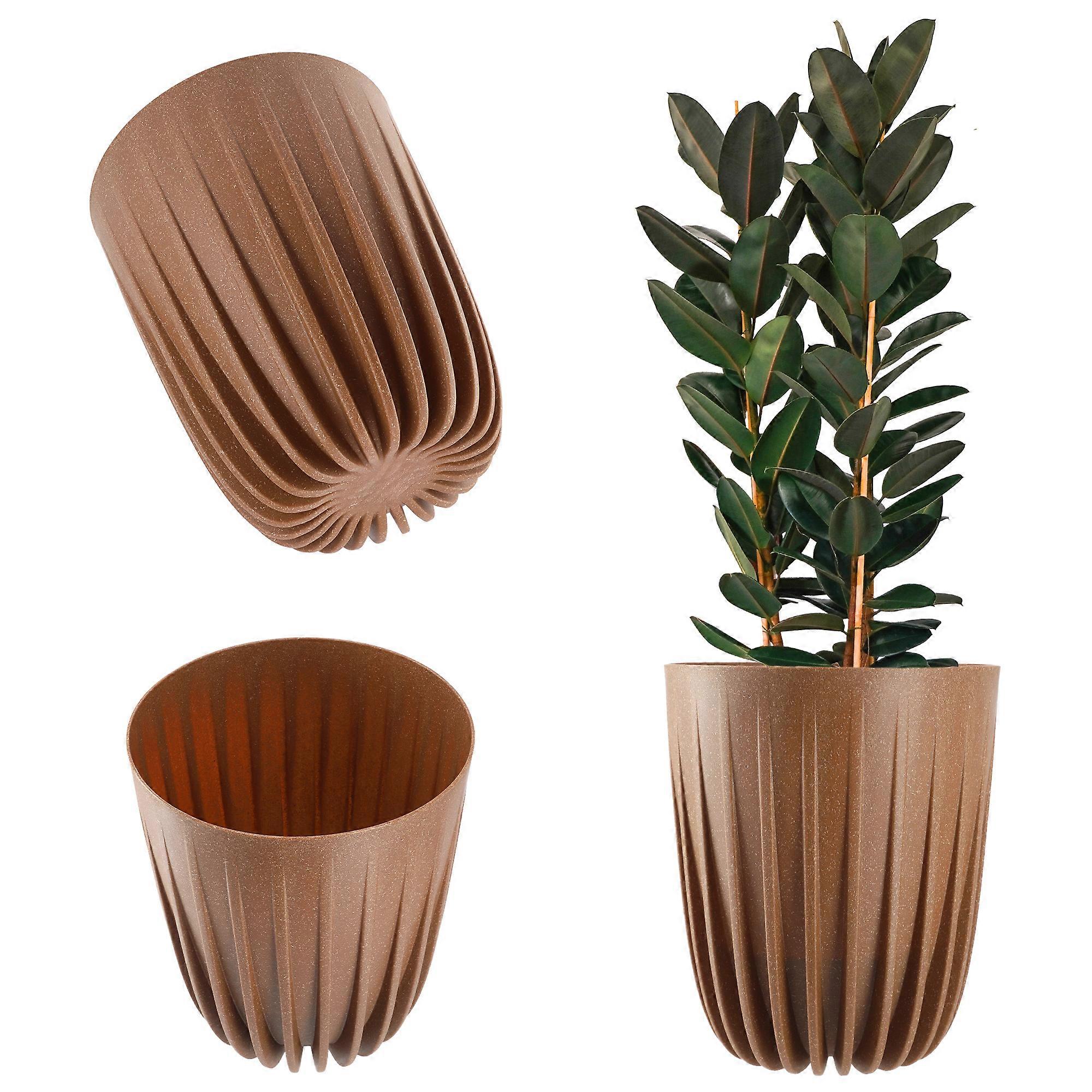 KADAX Eco Flower Pot Cover + Brown Insert 30x36cm