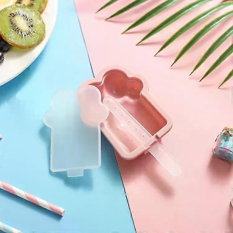 Cat Paw Popsicle Mould-DIY Ice Cream & Ice Cube Maker (Pink) Pink