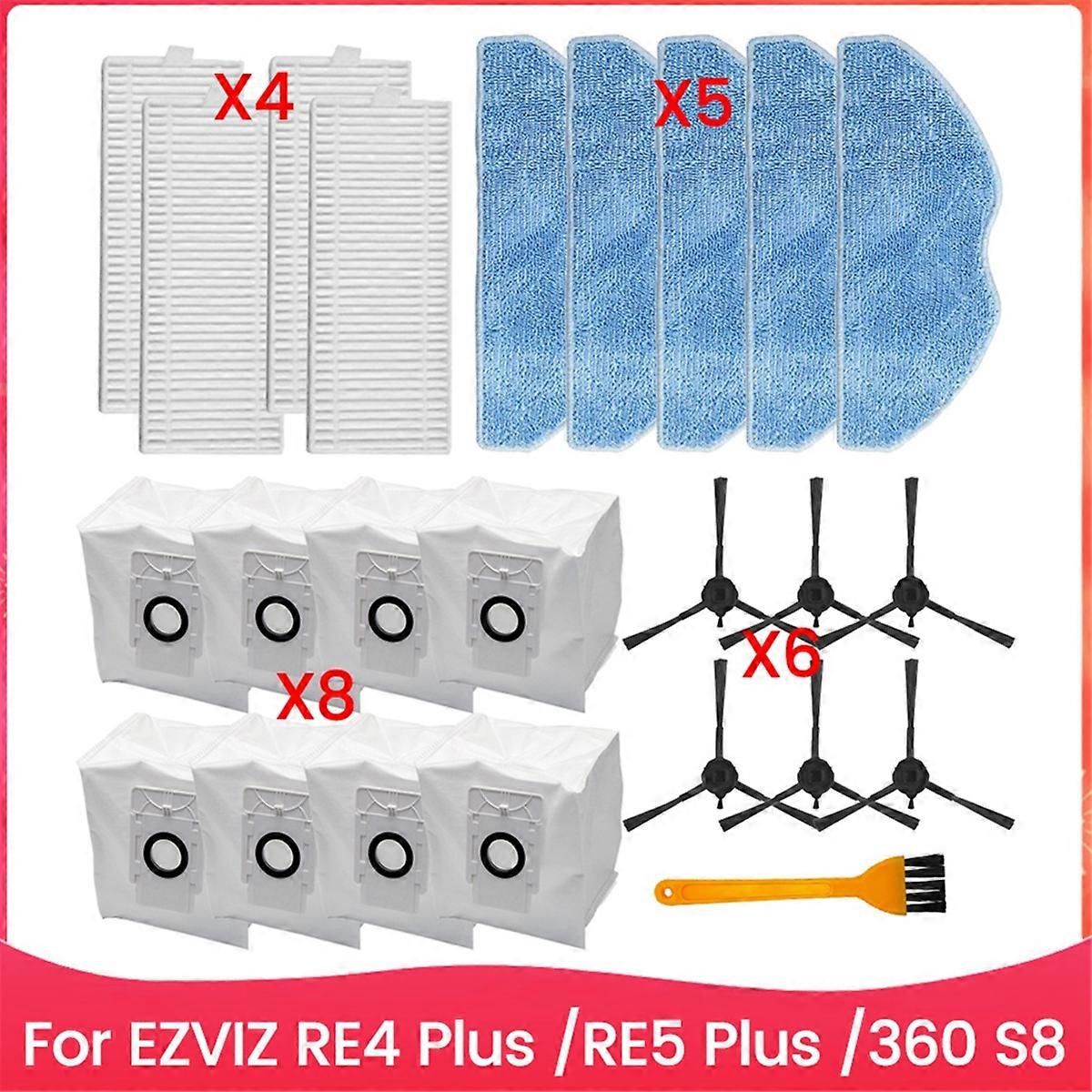 For RE4 Plus /RE5 Plus for 360 S8 Spare Parts Side Brush Filter
