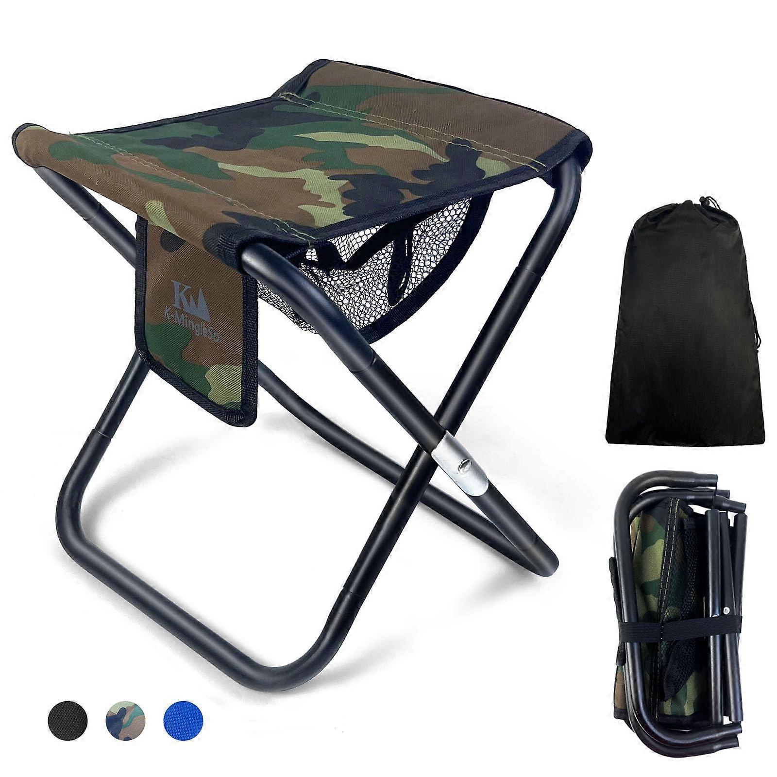Folding Camping Stool 13 Inch Portable Lightweight Foldable for Gardening and Travel, Durable Design with Ergonomic Seat