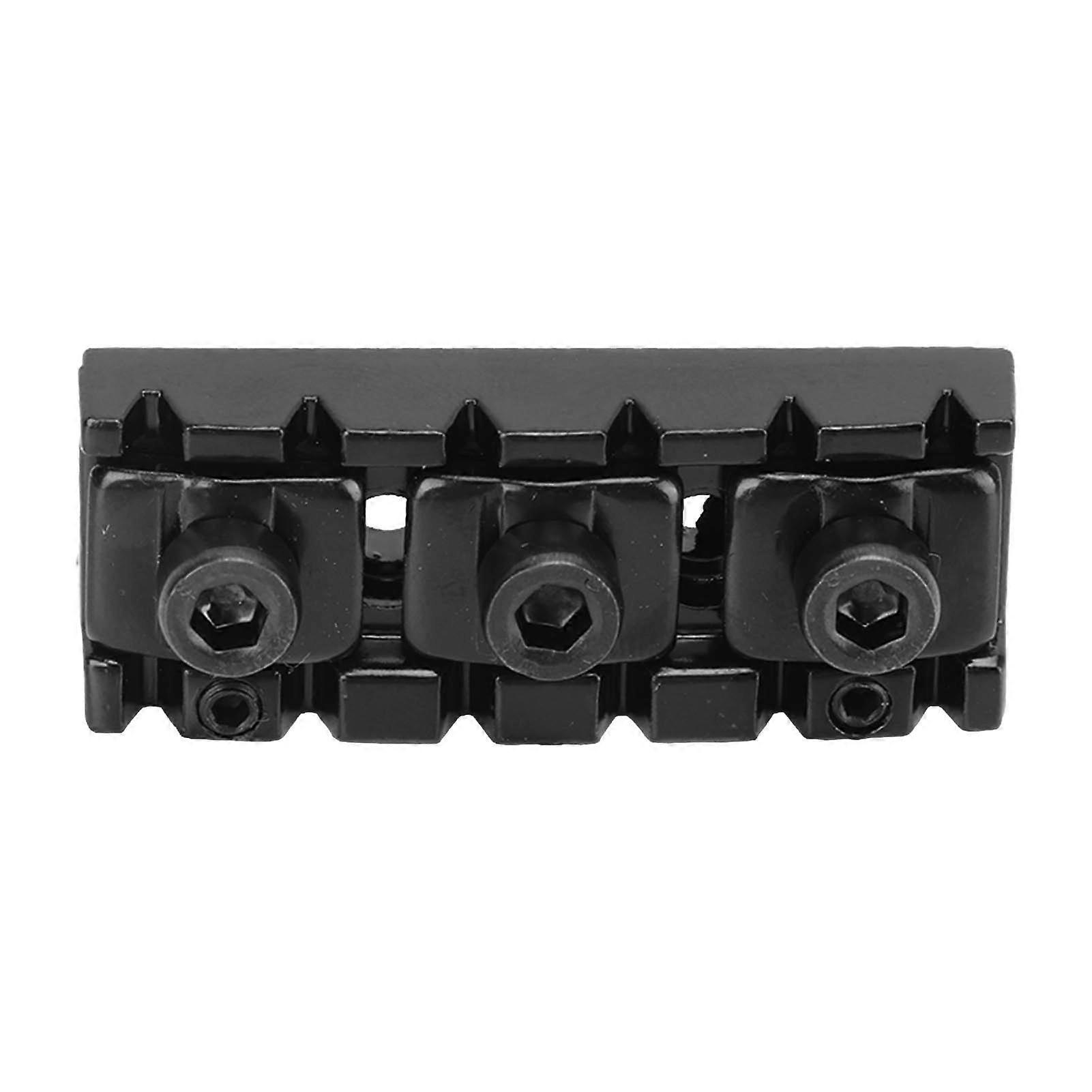 7 String Electric Guitar String Locking Nut Adjusting Height Electric Guitar Locking Nut 42.5mm Black 