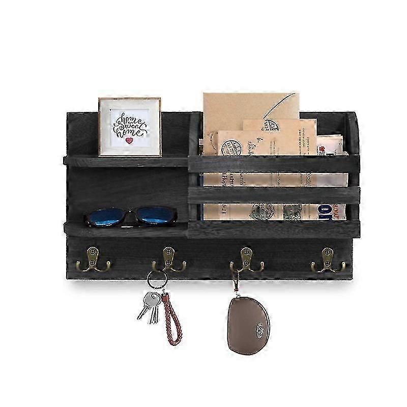 Wooden Multi-function Rack Hook Rack Cosmetic Storage Rack Wall-mounted Solid Wood Wall-mounted Sunglasses Rack