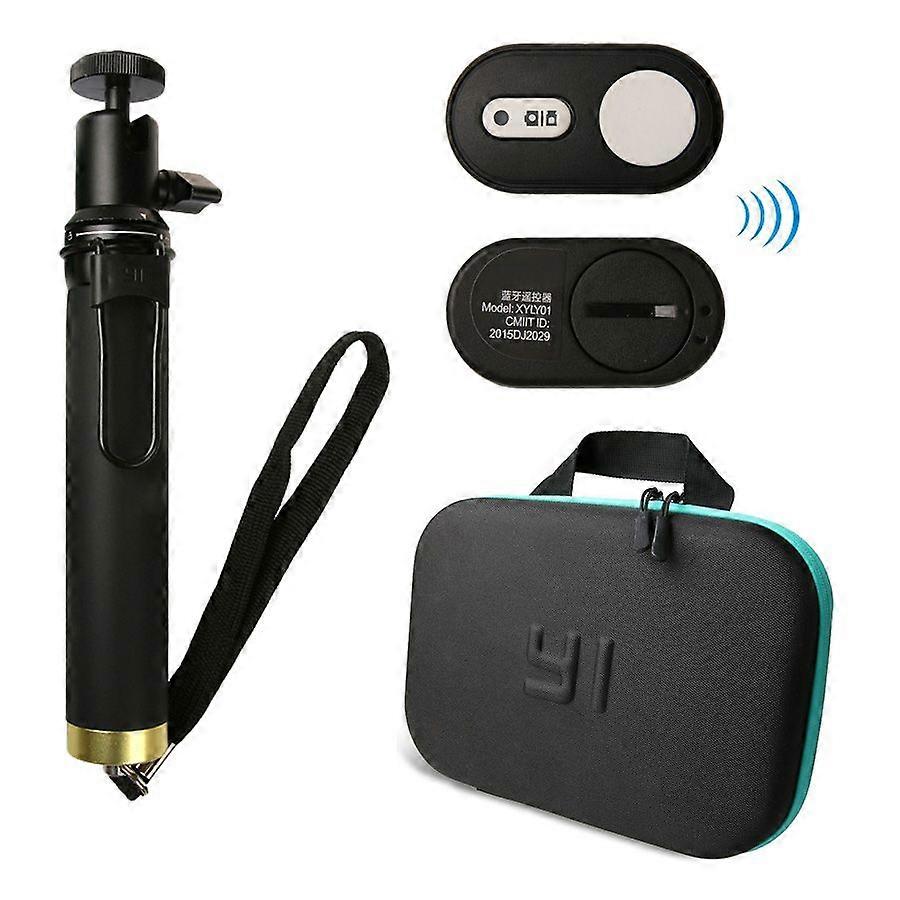 Wireless Remote Control controller + Monopod Selfie Stick + Bag For Xiaomi Yi Xiaoyi 2 4K Yi Lite Action Camera Accessories