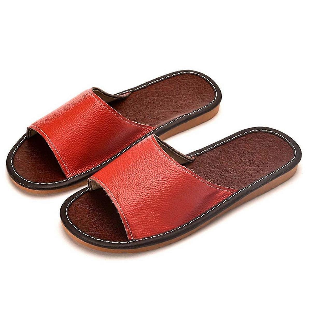 1Pair Soft Slippers Summer Slippers Quiet Flax Non-Slip Slippers for Indoor Outdoor Travel Women an