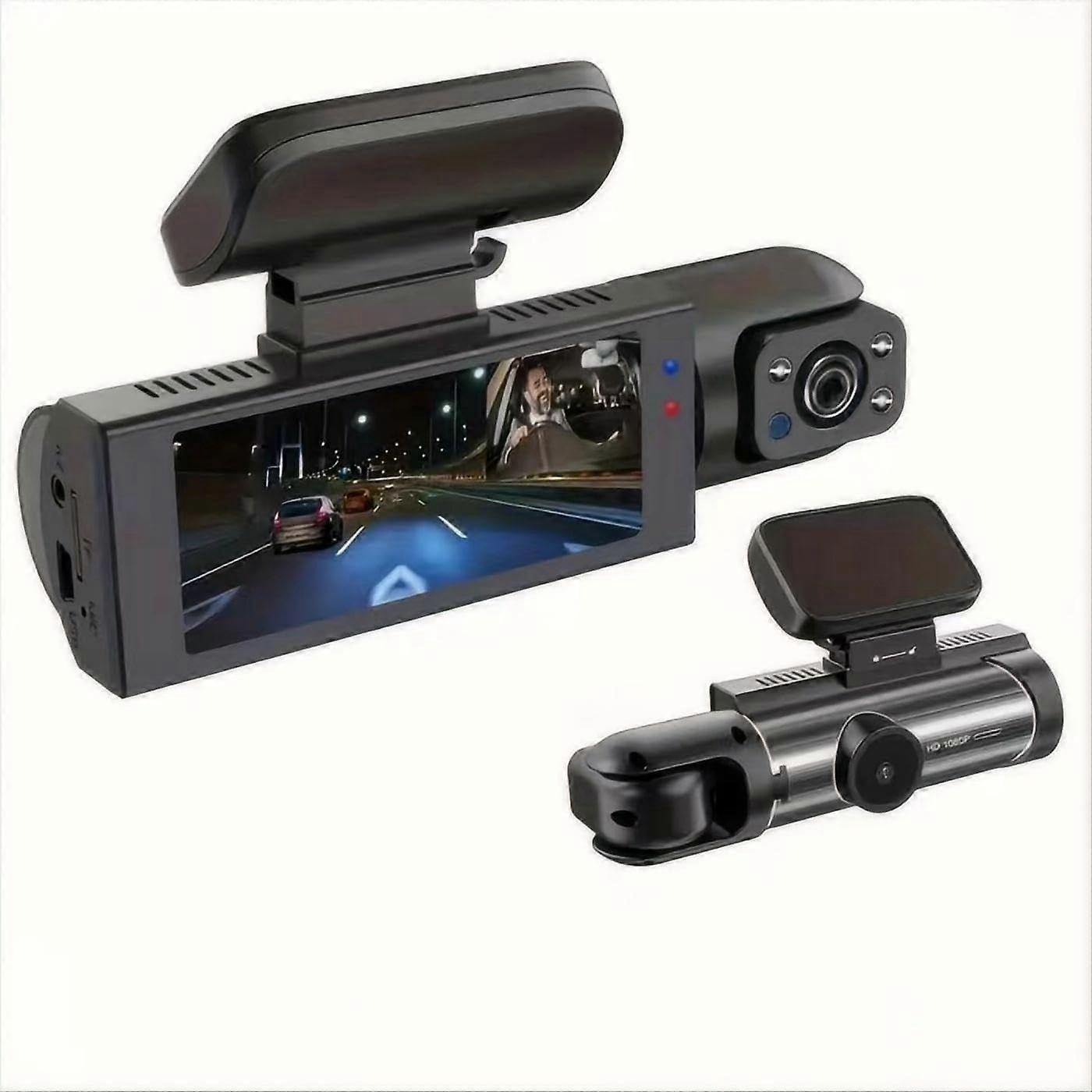 Dash Cam WiFi, Front & Interior Camera, 1080P FHD Car Dash Cam, Loop Recording App with Degrees Wide Parking Monitor, without SD Card.