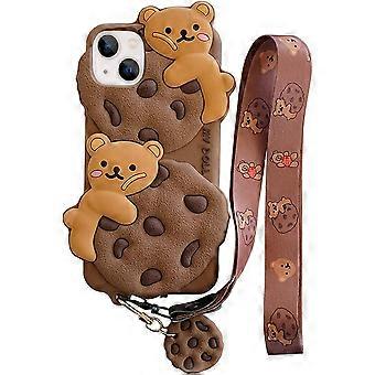 For iPhone 13 Pro Max Case Cookie Bear Kawaii Phone Cases dkw