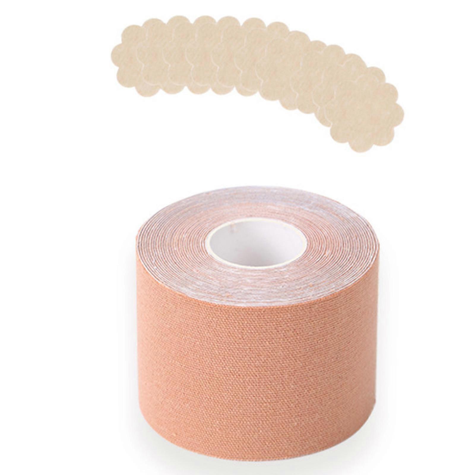 Kit de ruban adhésif pour les seins Ruban adhésif pour le lifting des seins Comprend un couvre-mamelon Ruban adhésif pour le corps pour le push up et la forme Kit de ruban adhésif Bob résistant à la transpiration Incliné marron floral