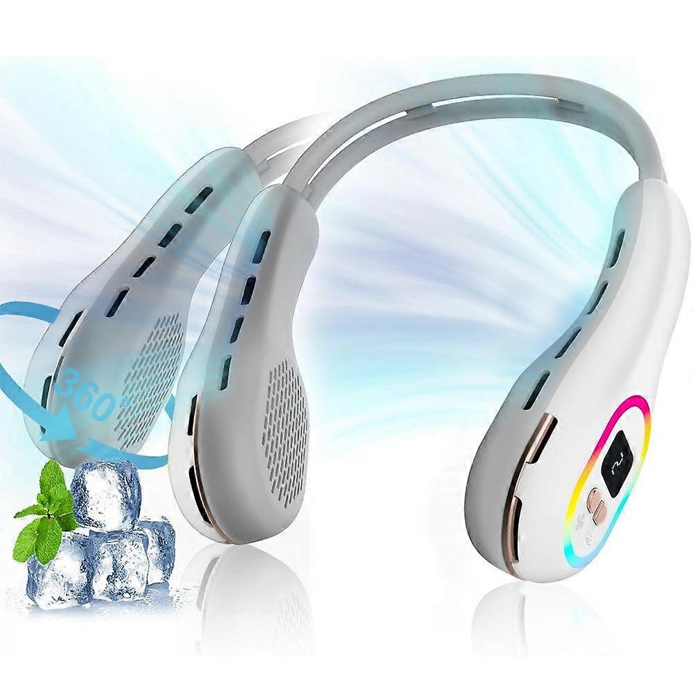 Portable neck fan 360° wind direction adjustable lightweight comfortable design stylish