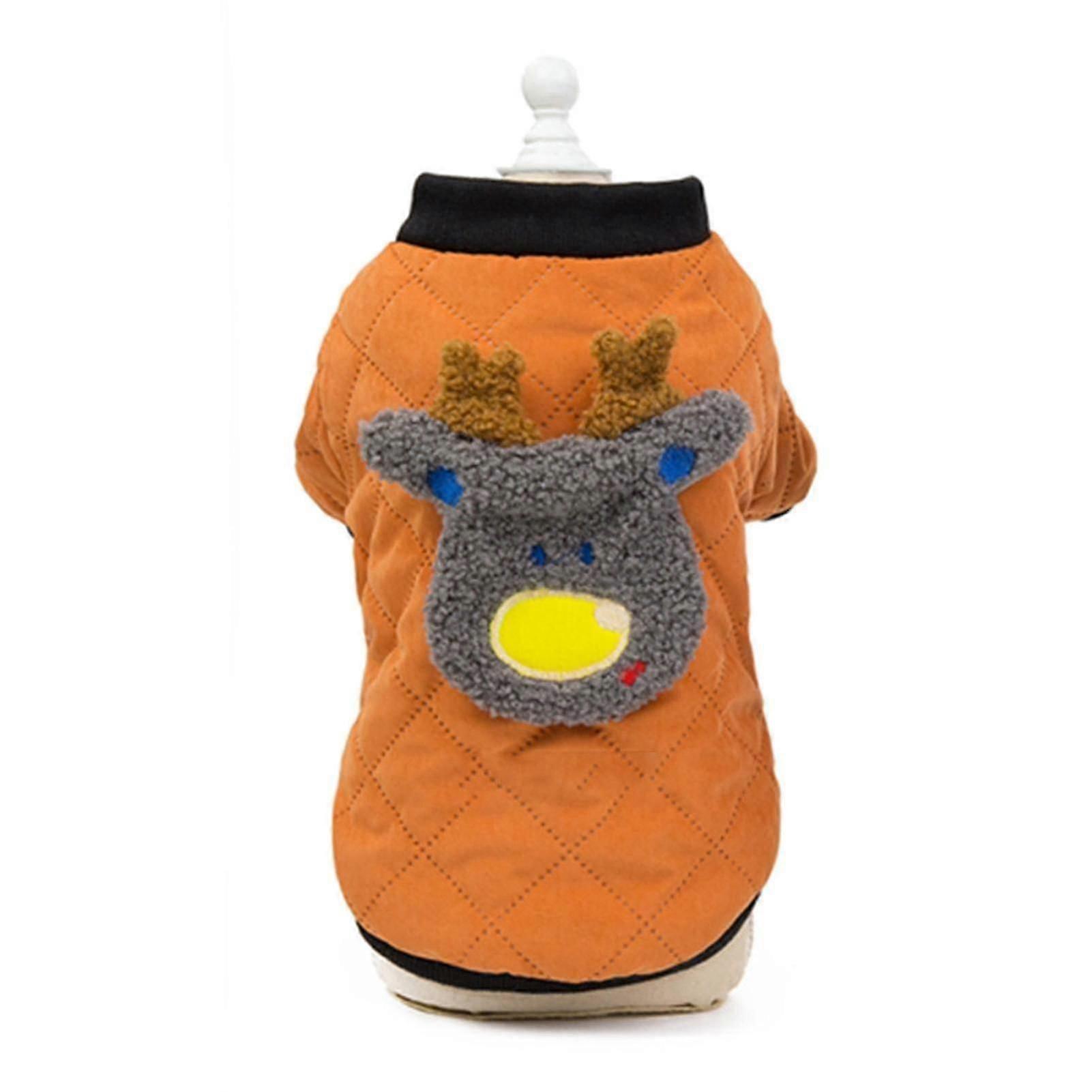 Pet Pattern Stitng Coat Two-legd Et Dog Clothes