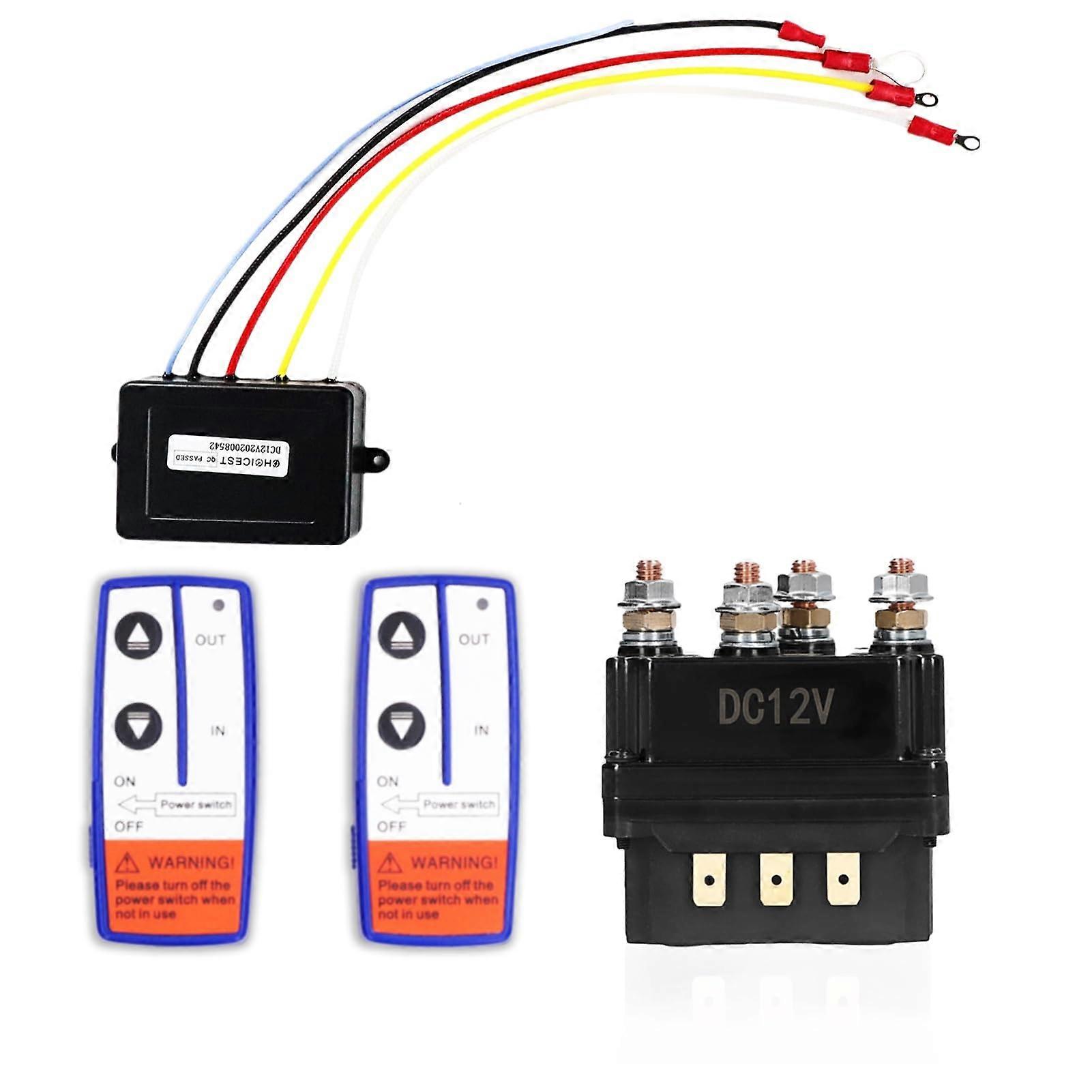 12V 250A Winch Solenoid Relay Contactor Kit for Truck ATV SUV Snowmobile 5000-7000lbs Winch Compatibility