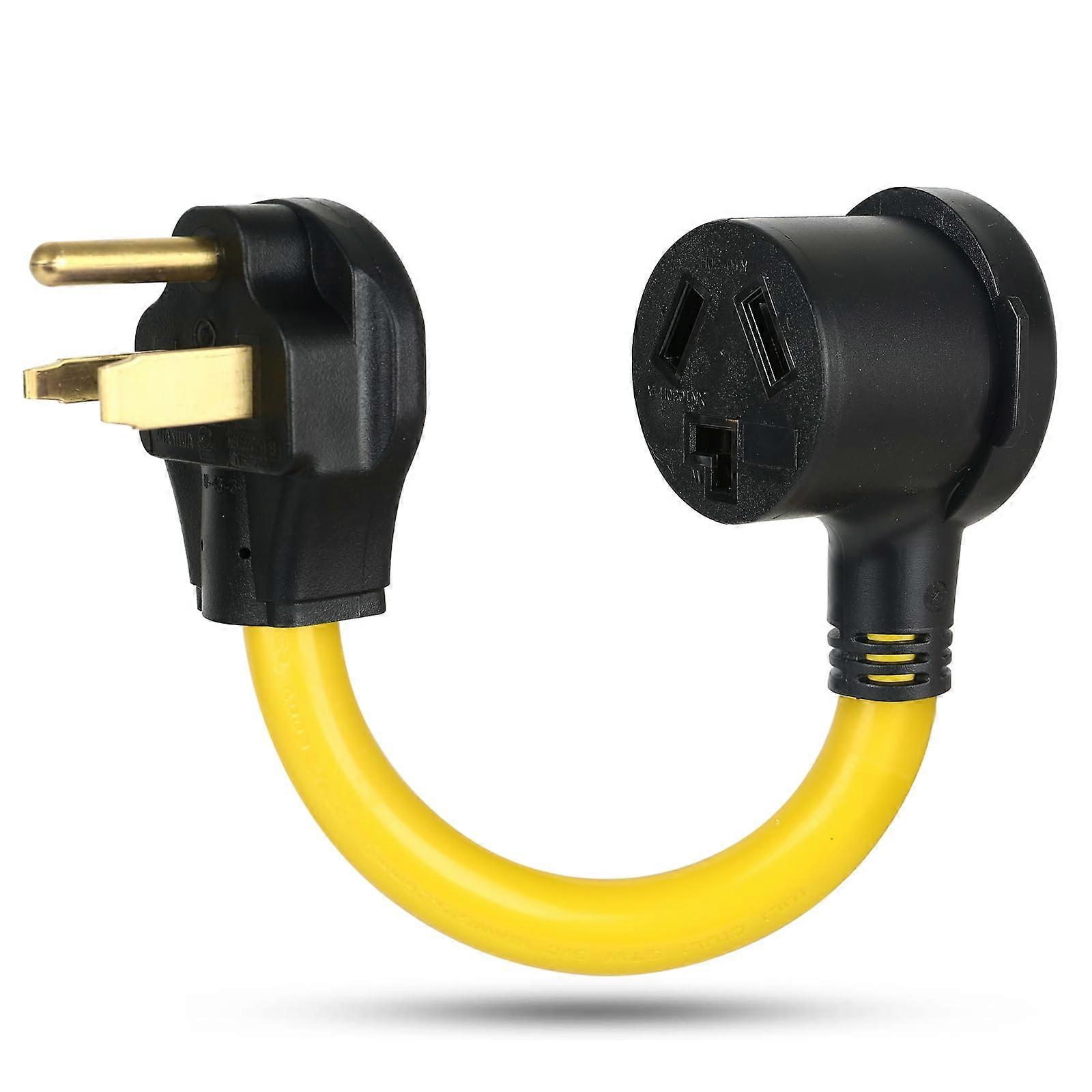 1FT NEMA 6-50P to 10-30R Power Adapter Cord, 3 Prong 50 Amp 6-50 Male to 30 Amp 10-30 Female