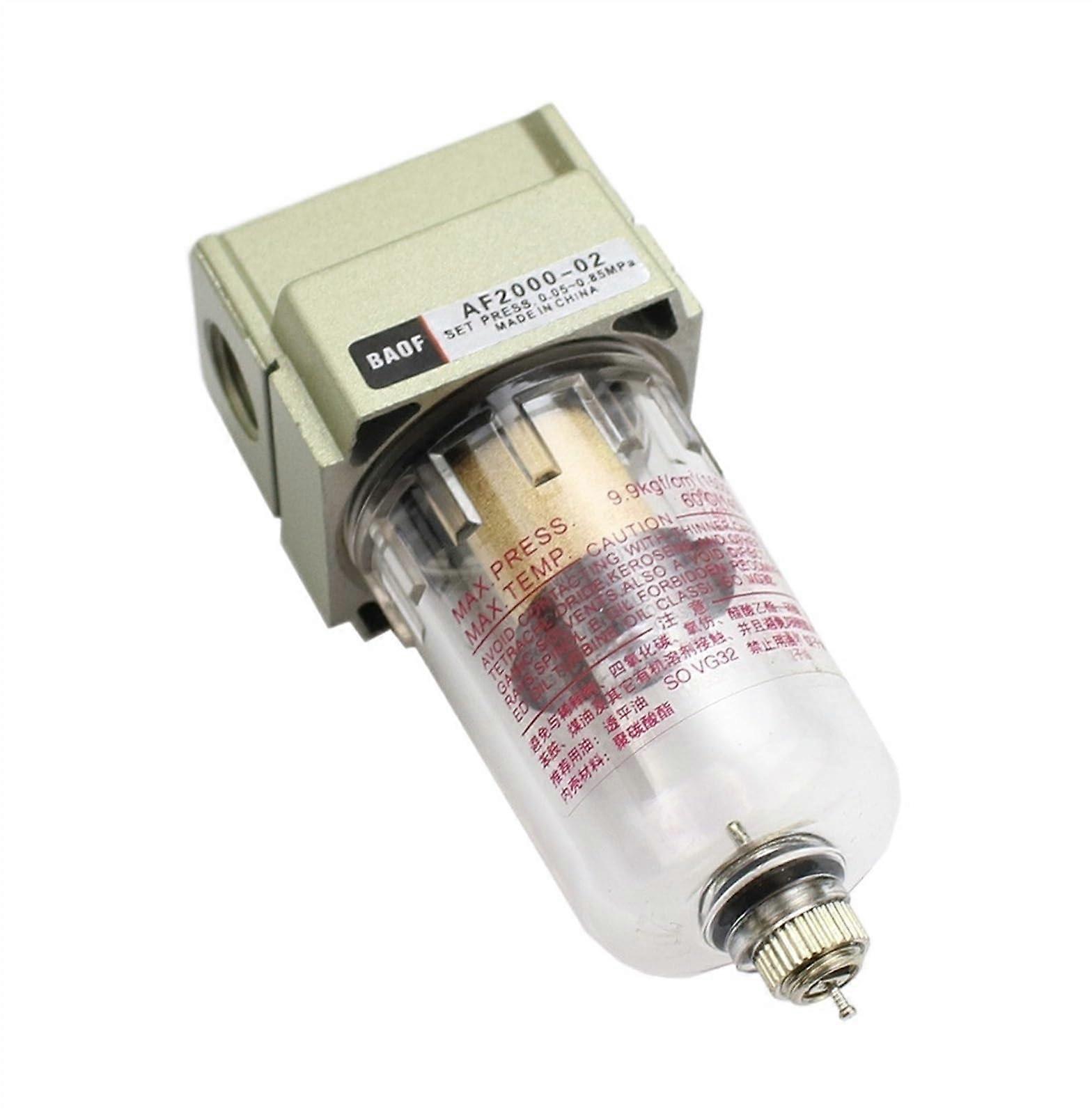 AF2000-02 1/4-In Pneumatic Oil Catch Tank Filter For Air Compressor, Universal Water Separator, PC10