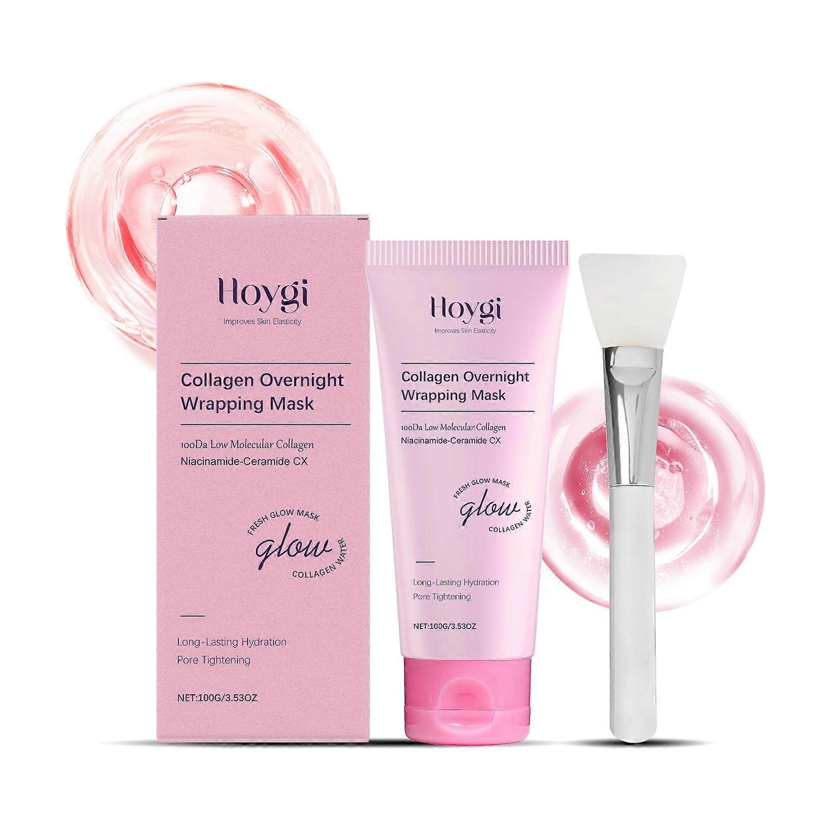 Hoygi Collagen Rape Mask (with brush) Gentle nourishing moisturizing shiny smooth and delicate skin soft mask