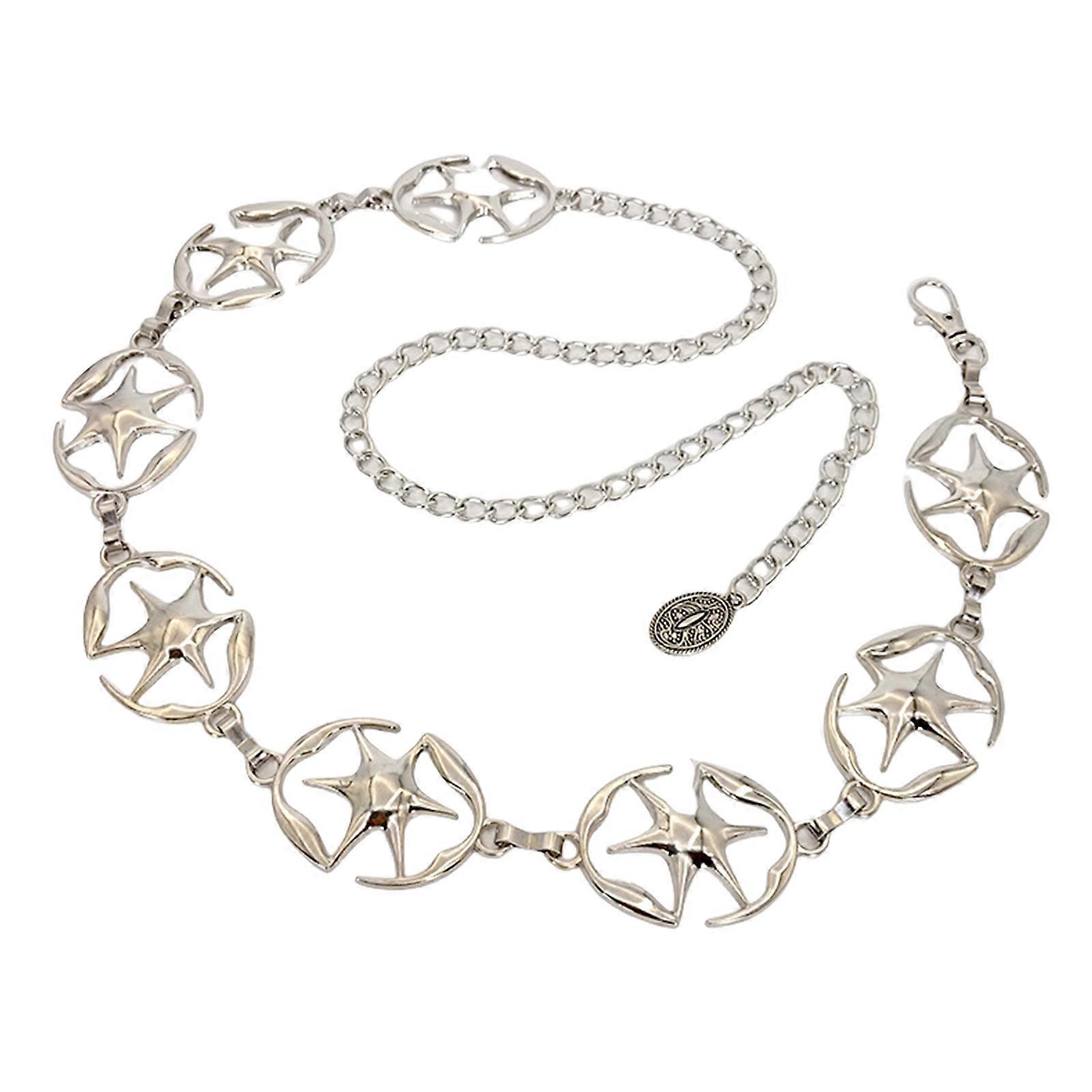 重型腰链舞蹈服装时尚金属肚皮舞蹈珠宝牛仔裤身体珠宝女士辣妹