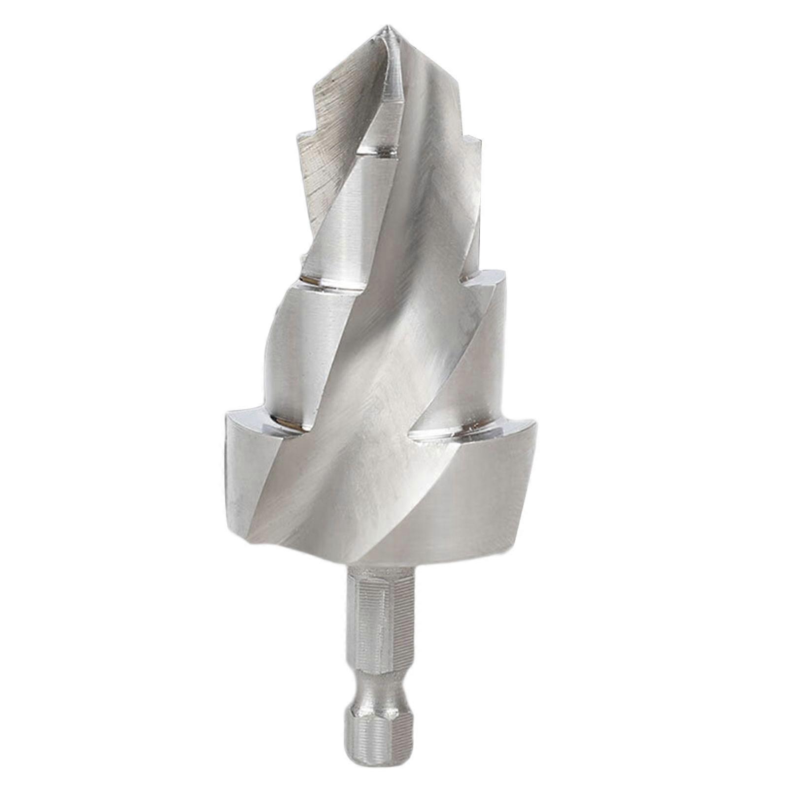 High Efficiency PVC Pipe Lifting 2/3 Edged Stepped Drill Bit Hex Shank Hole Opener for Home Renovations Repair Tool