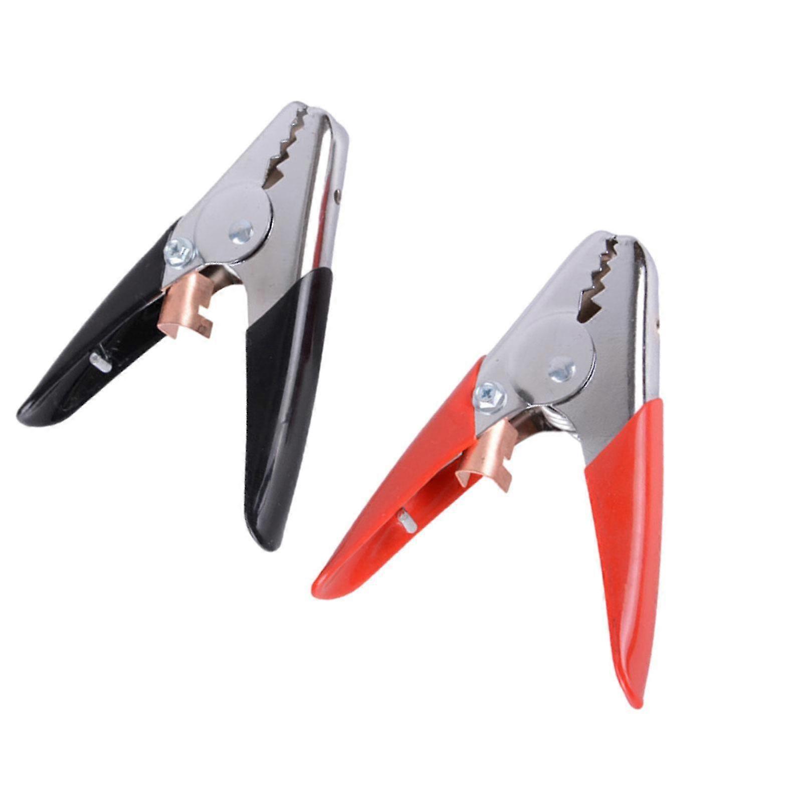 2Pcs Battery Clamps Charging Connector Kits Alligator Clips Insulating Handle