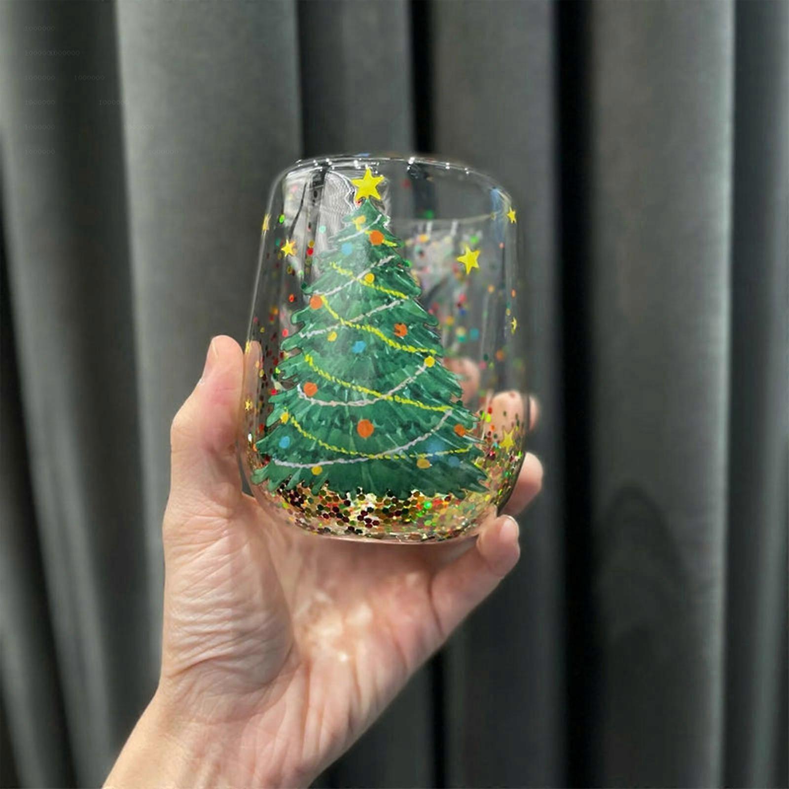 Double-walled Christmas Tree-shaped Cup Keeps Drinks Warm