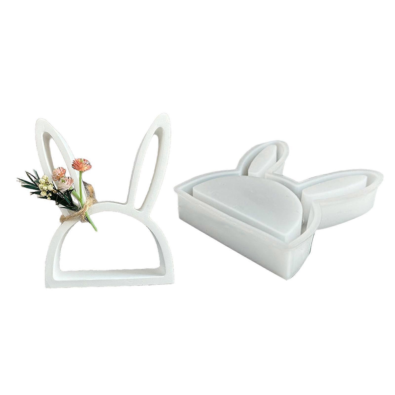 عيد الفصح الأرانب قوالب المسبوكات قوالب الأرانب المجوفة قوالب السيليكون اللصقات قوالب الزخرفة قوالب راتنجات الايبوكسي