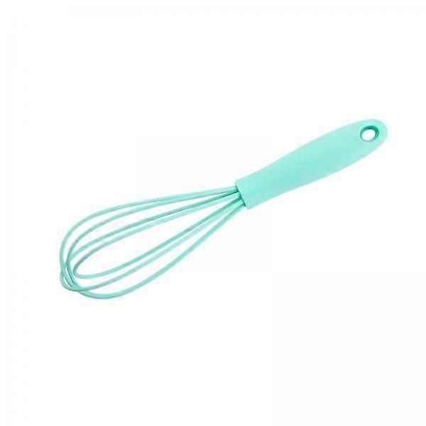 2xSilicone Whisk Kitchen Utensil Non Scratch Mixer Egg Beater Frothing Green