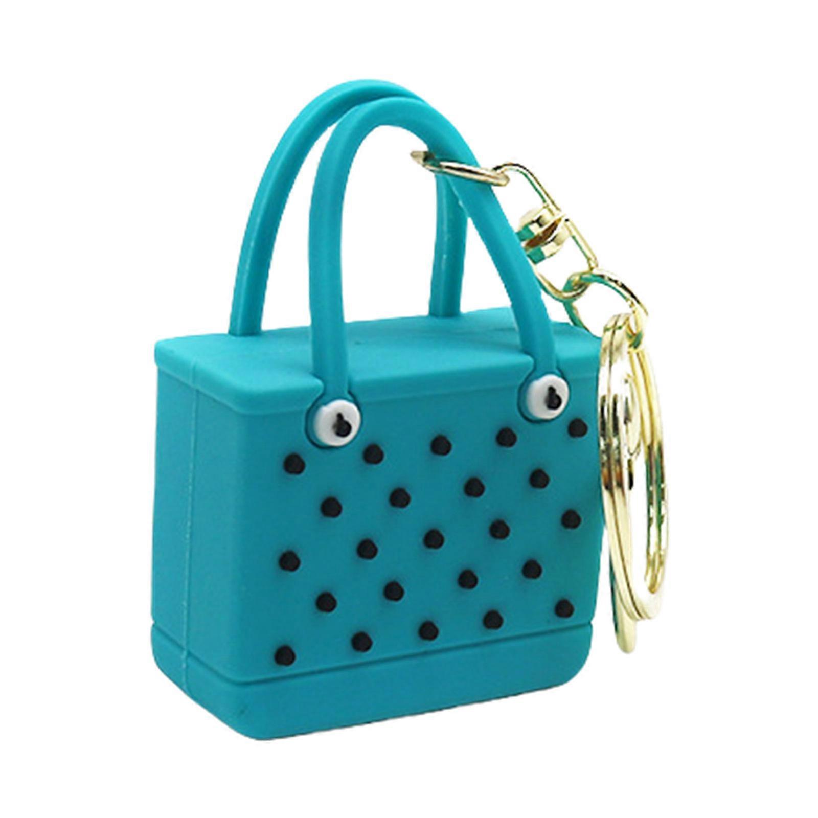 Beach Hole Bag Keychain Car Keyring Hangings Ornaments Lovely Car Key Chains Fashion Keyholders for Bag Decorations  Sky Blue