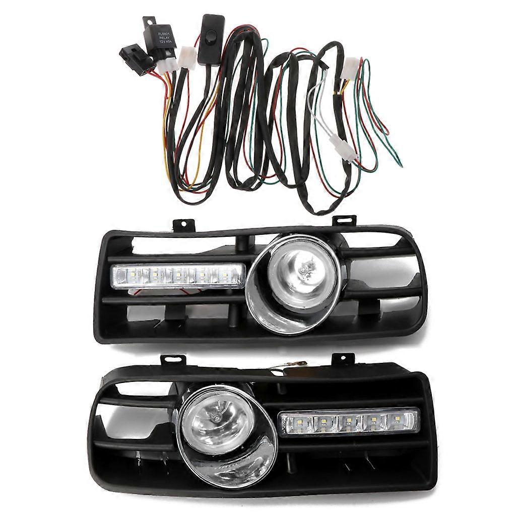 2Pcs Waterproof Car Hood LED Light Strip Auto Daytime Running Light Through-type Front Headlight
