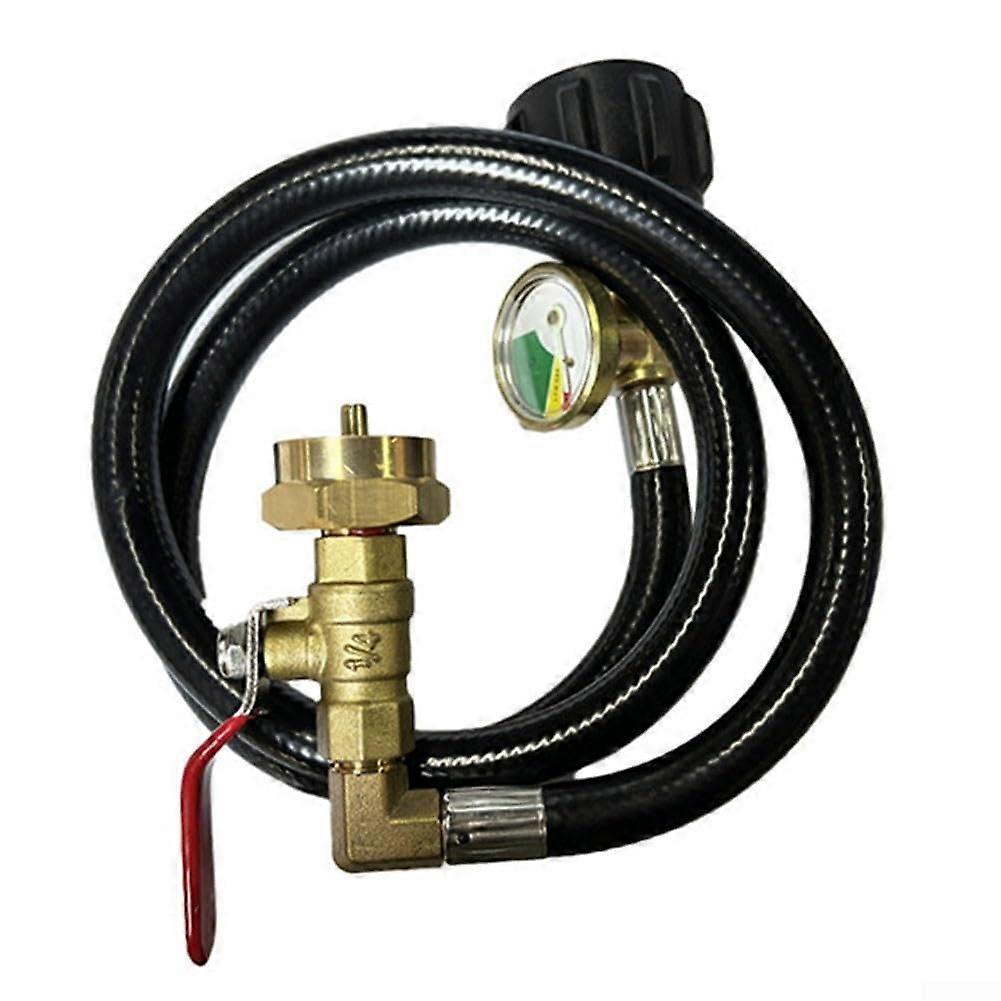 Flexible Propane Refill Hose Kit 3ft Gauge Compatible with Various Devices