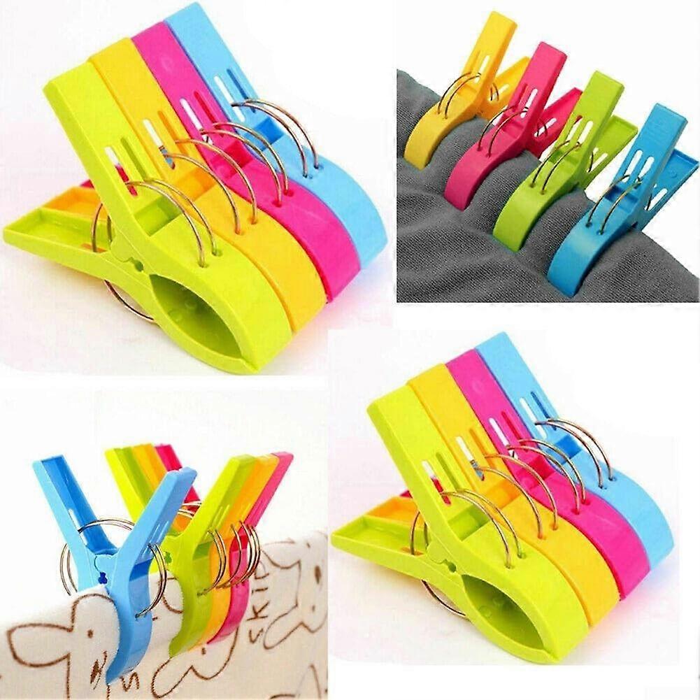 Weatherproof beach towel clips, sturdy design, holds tight agat wind, making them perfect for travel and everyday use (8 pieces).