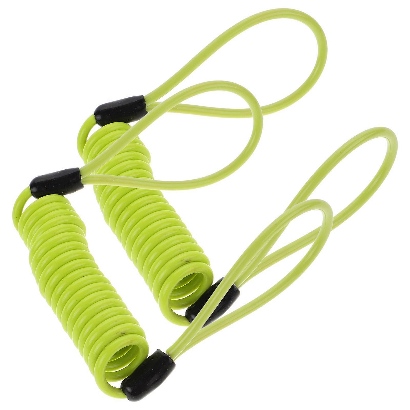 Yellow Disc Brake Lock Cable Extension Spring Wire Security Lock for Motorcycle Bike High Strength Theft Deterrent with Enhanced Visibility and