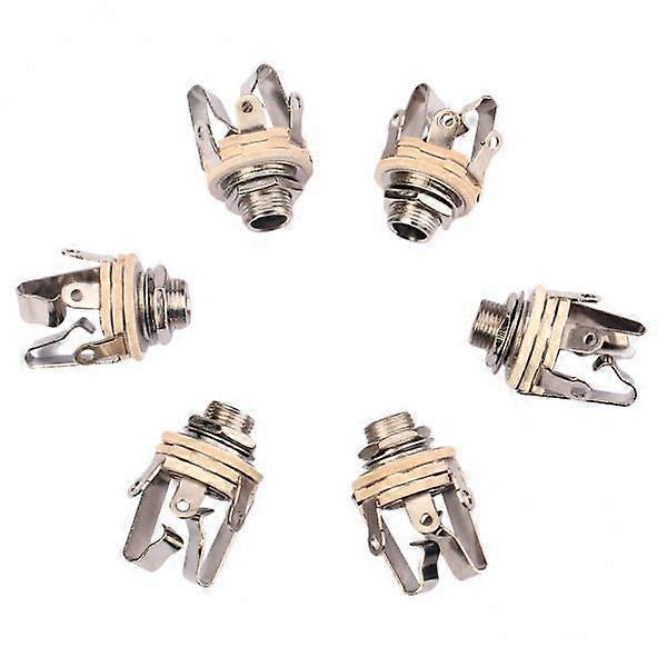 2X 6pcs Mono Input Stereo Output 6.35mm 1/4" Jack Socket for