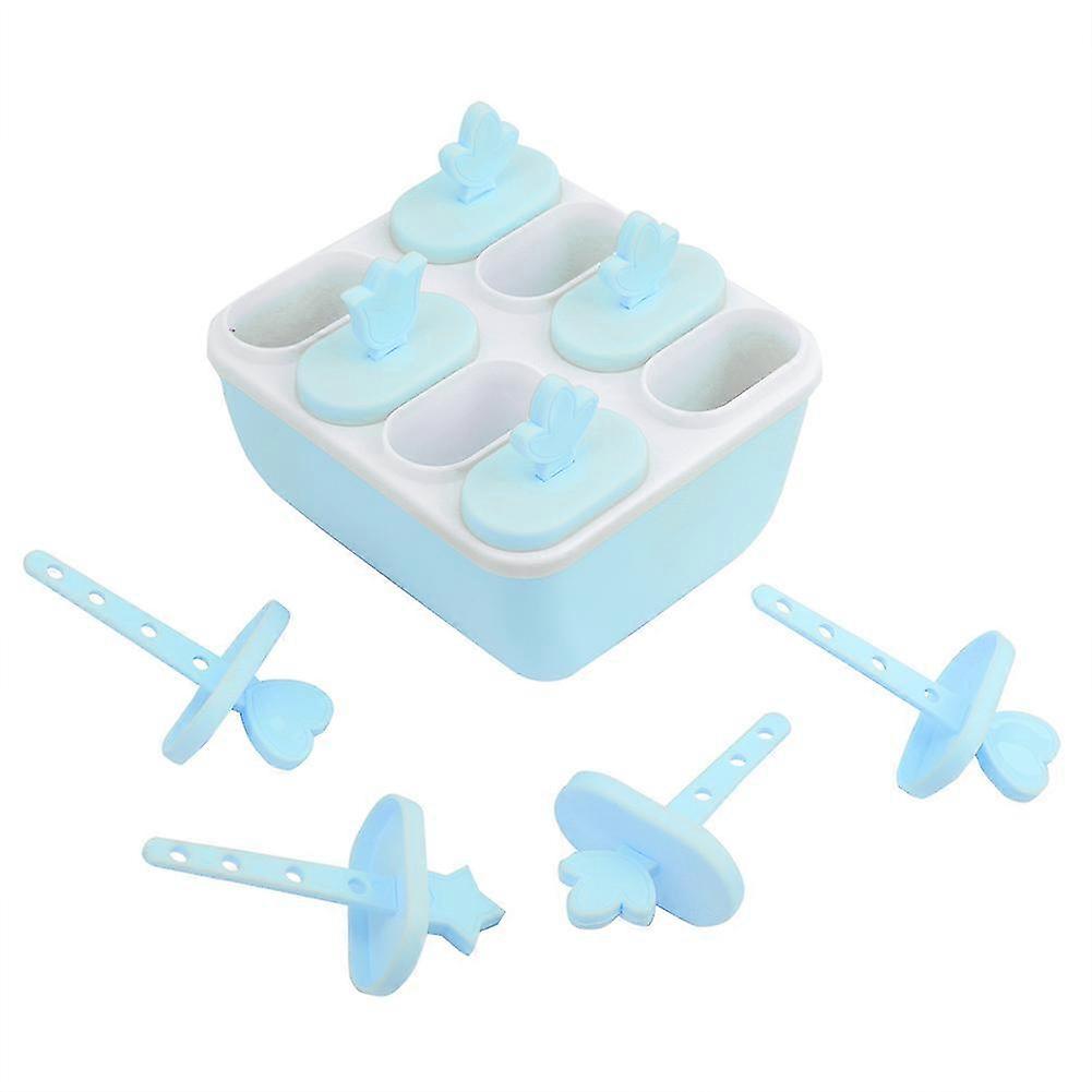 2025 8 Grid Self Made Freezing Ice Cream Mold Pp Material Frozen Ice Popsicle Mold With DIY(Blue)