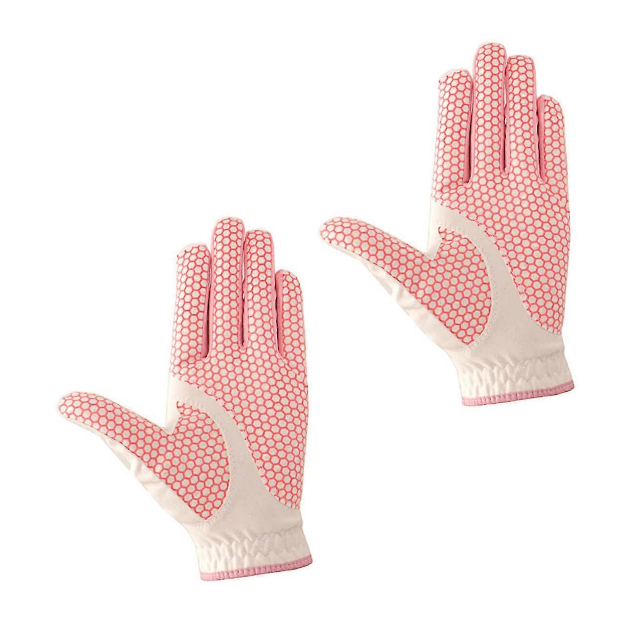 1 pair of breathable golf gloves for nonslip palm adjustable fit for outdoor golf play finger protection design to protect injuries