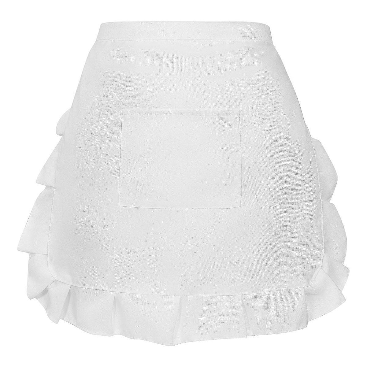 Short Waist Kitchen Apron, Featuring Large Capacity Pocket for Cooking Needs