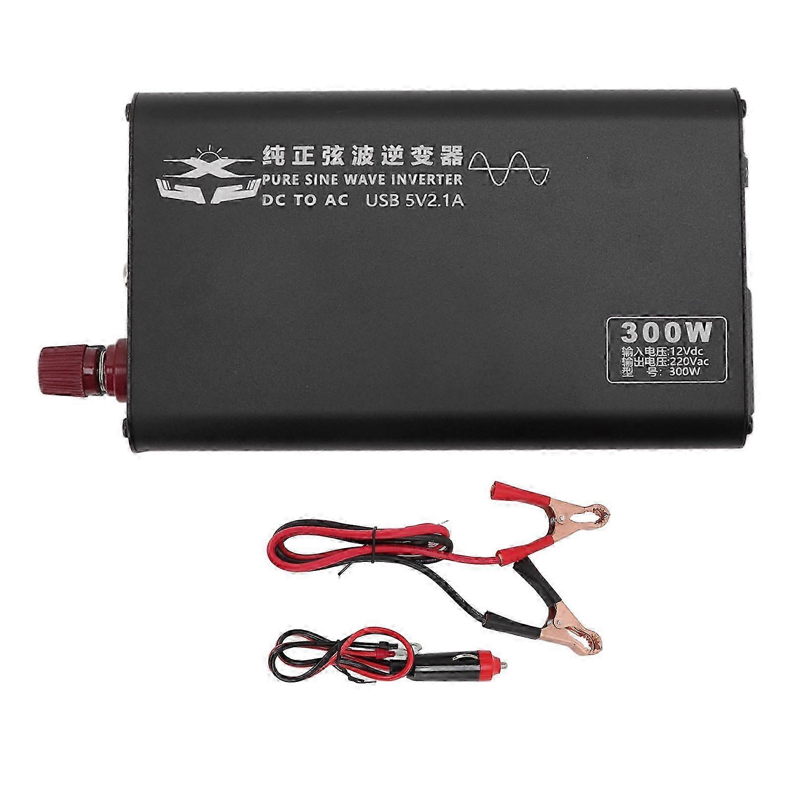 300W Power Inverter Portable 12v To Pure Sine Wave Power Converter For Car Home Solar System