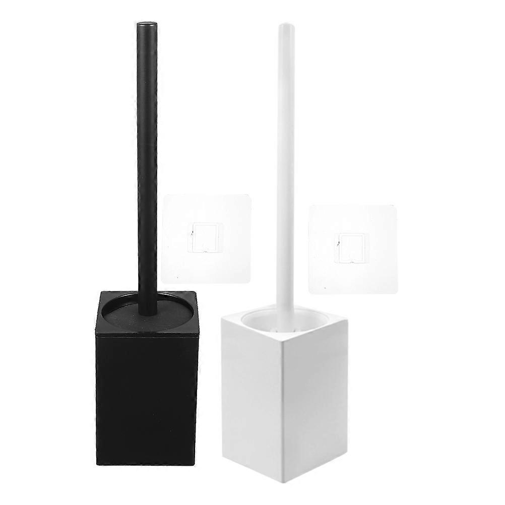 Reusable Toilet Bowl Brush Cleaner for Bathroom Accessories with Holder Long Handle Strong Cleaning Sets