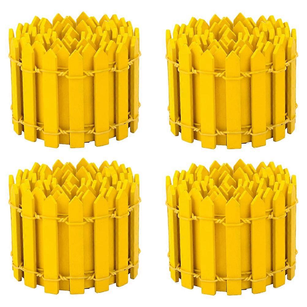 Simulation Fence Miniature House Kit Children Hobbyists Safe and Durable Material 4Pcs