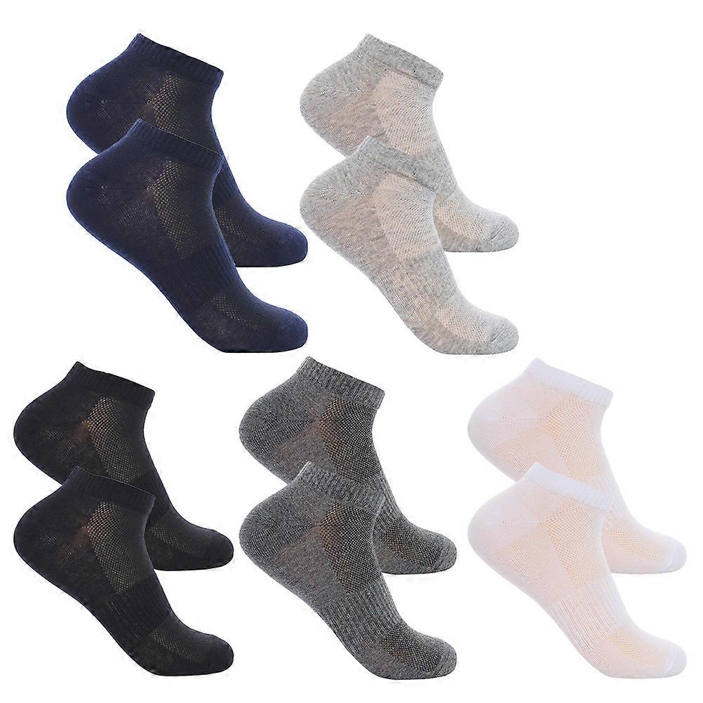 Walking Socks Men Ankle Socks Mens Breathable Running Stockings 5 Pairs