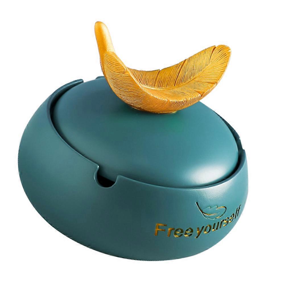 Artistic Design Ashtray Resin Material Coffee Table Preventing Soot Scattering 3.73x3.73x3.54 Inch 1Pack