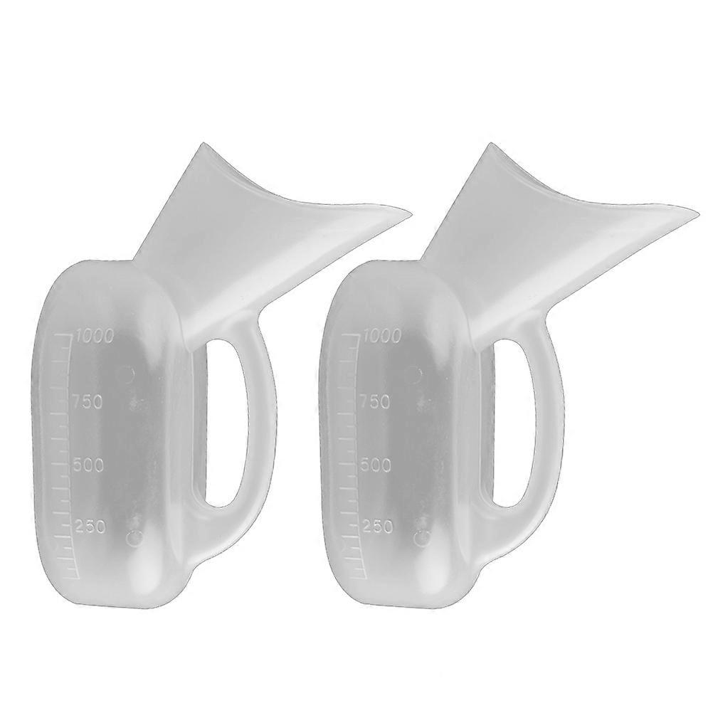 Female Urinal Plastic Urine Bottles Emergency Situations 1000ml 2Pcs