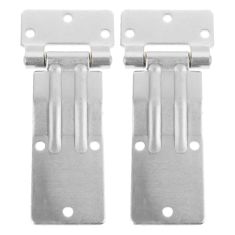 Heavy Duty Barn Door Hinges Silver Rectangular Shape Truck Door Hinges For Commercial Vehicles Harsh Conditions Vehicle Maintenance Workers 2Pcs