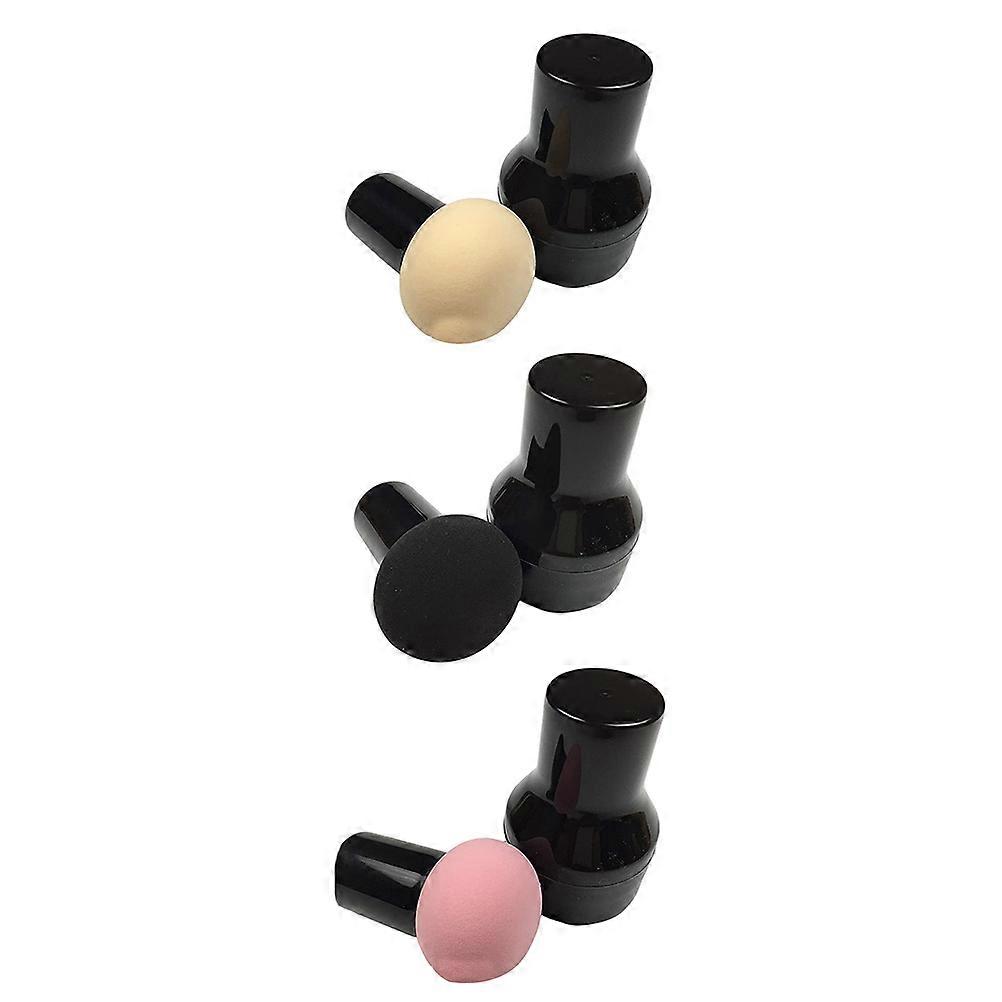 Simple Puff for Women with Comfortable PU Material Assorted Color Portable and Easy to Sets