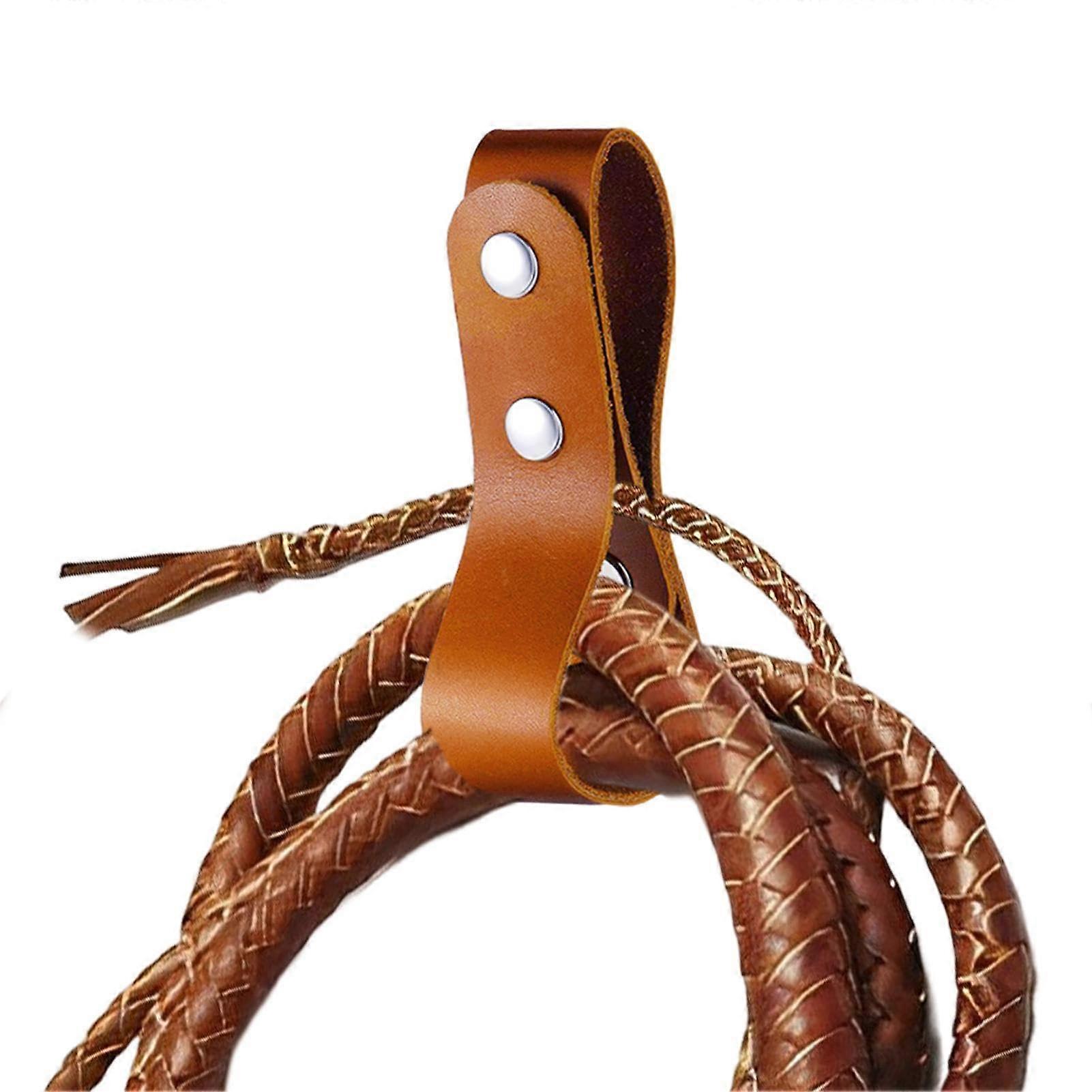 Leather Whip Holster with Belt Loops | Adjustable PU Leather Holder for Riding Whips | Durable Bull Whip Storage Solution