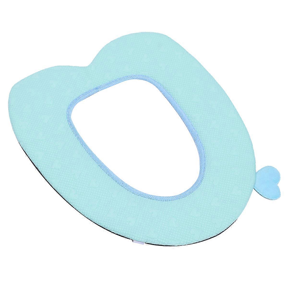 Toilet Seat Accessories Durable Useful Toilet Mat With Handle For Ladies Home Bathroom Use Light Green 43x37x0.8cm Comfortable 1Pcs