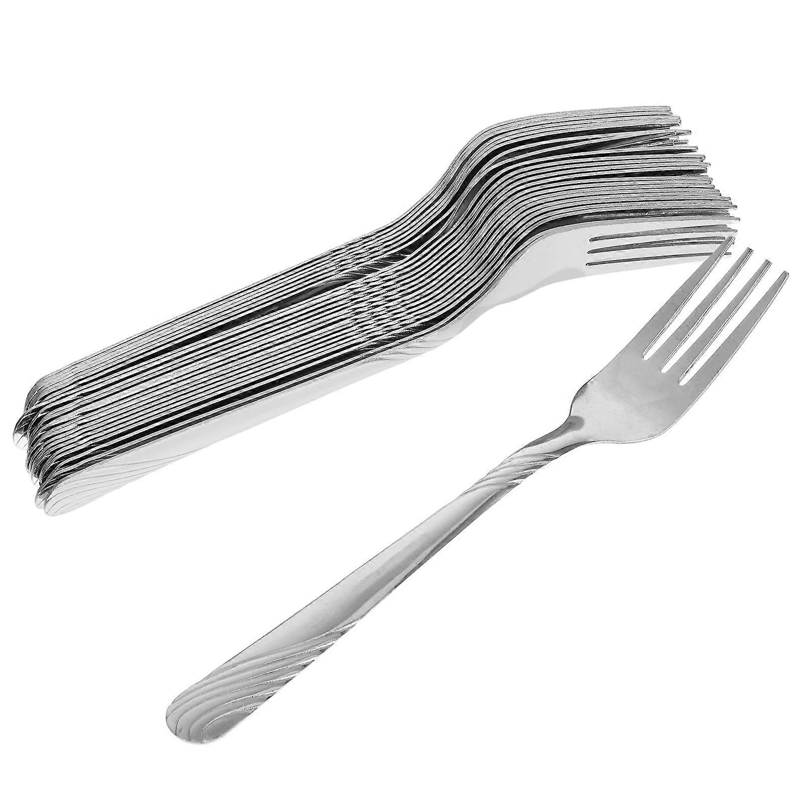 Stainless Steel Forks Elegant Dining Party Use Sleek Silver 17.50X2.50X0.10CM 24Pcs