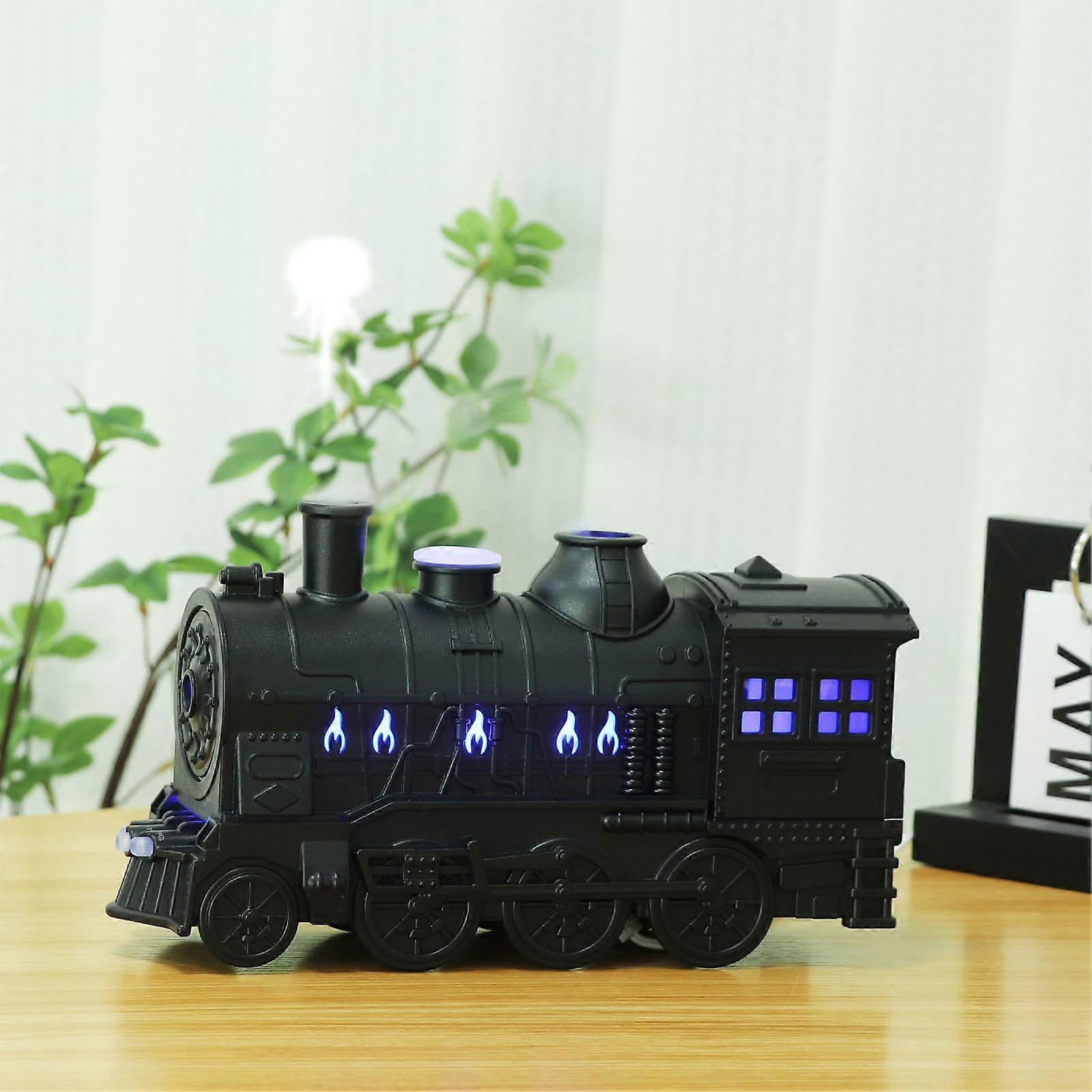 Essential Oil Diffuser 300ml Train Shape 2 Lighting Modes Aromatherapy Cool Mist Humidifier with Remote Control for Bedroom Office Desktop