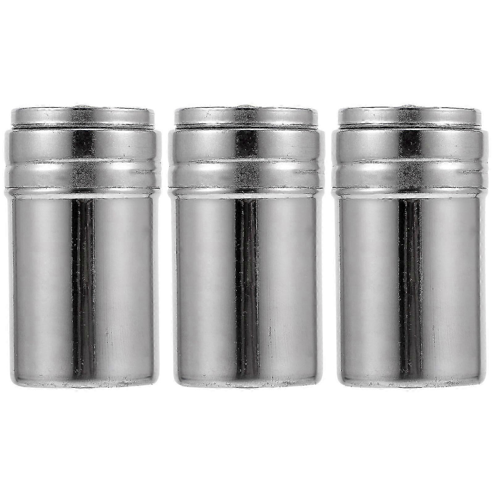 3pcs Multifunctional Stainless Steel Condiment Bottles and Spice Jars