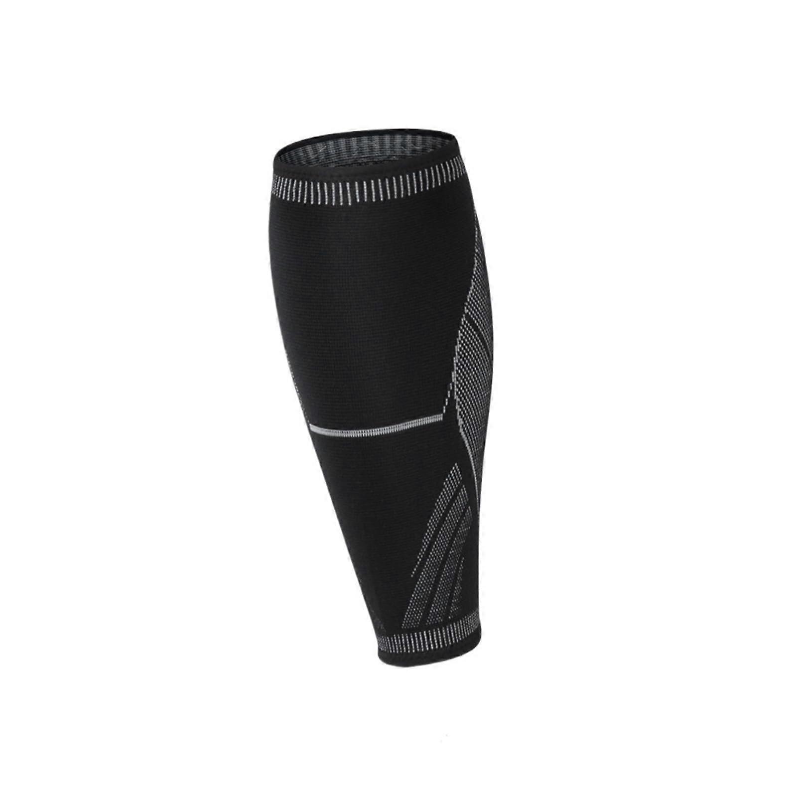 Calf Compression Sleeve Size L Unisex Black 1 Piece For Running And Athletics Shin Splints