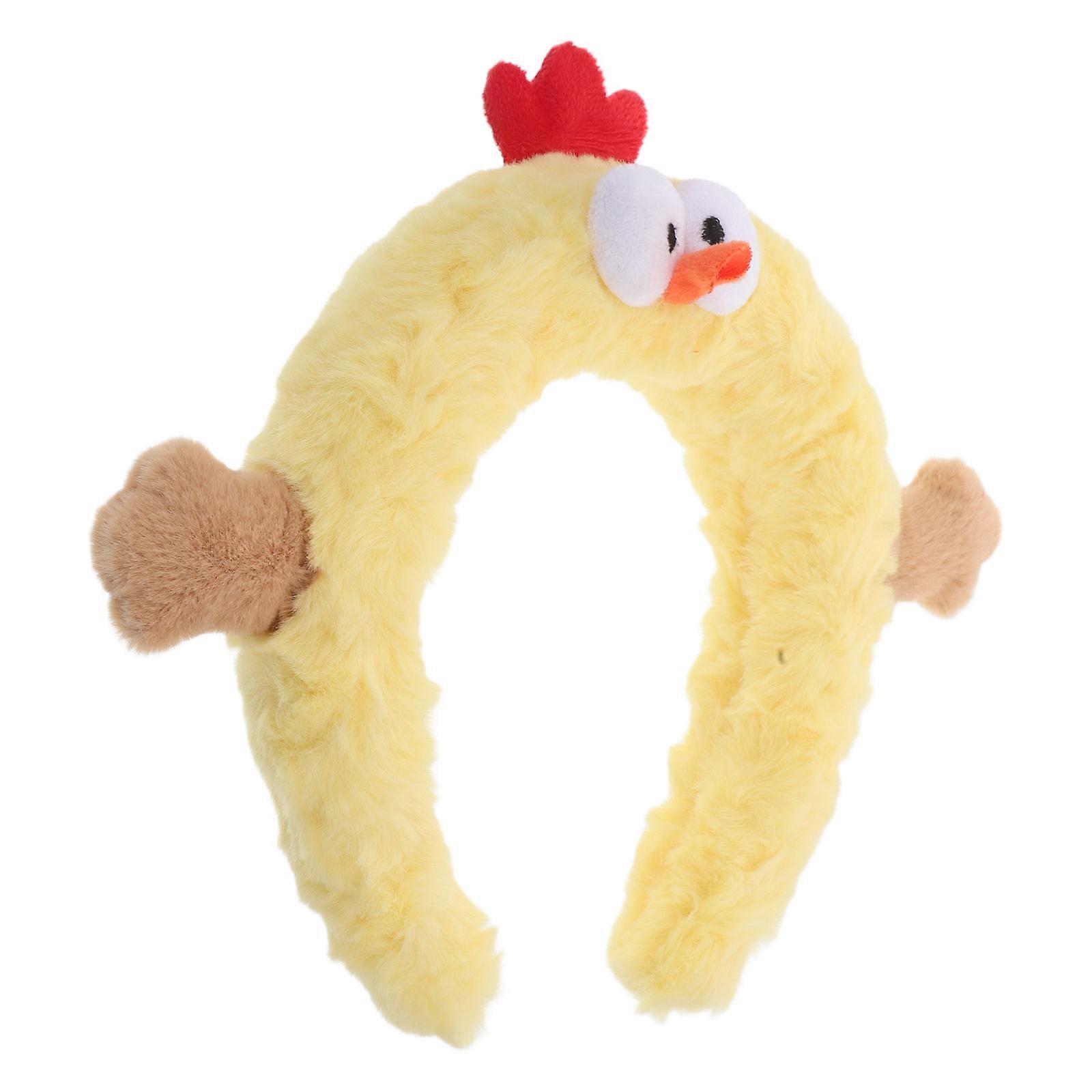 Kawaii Spa Headband Cute Design Chicken Headdress for Washing Face and Applying Makeup 1Pcs
