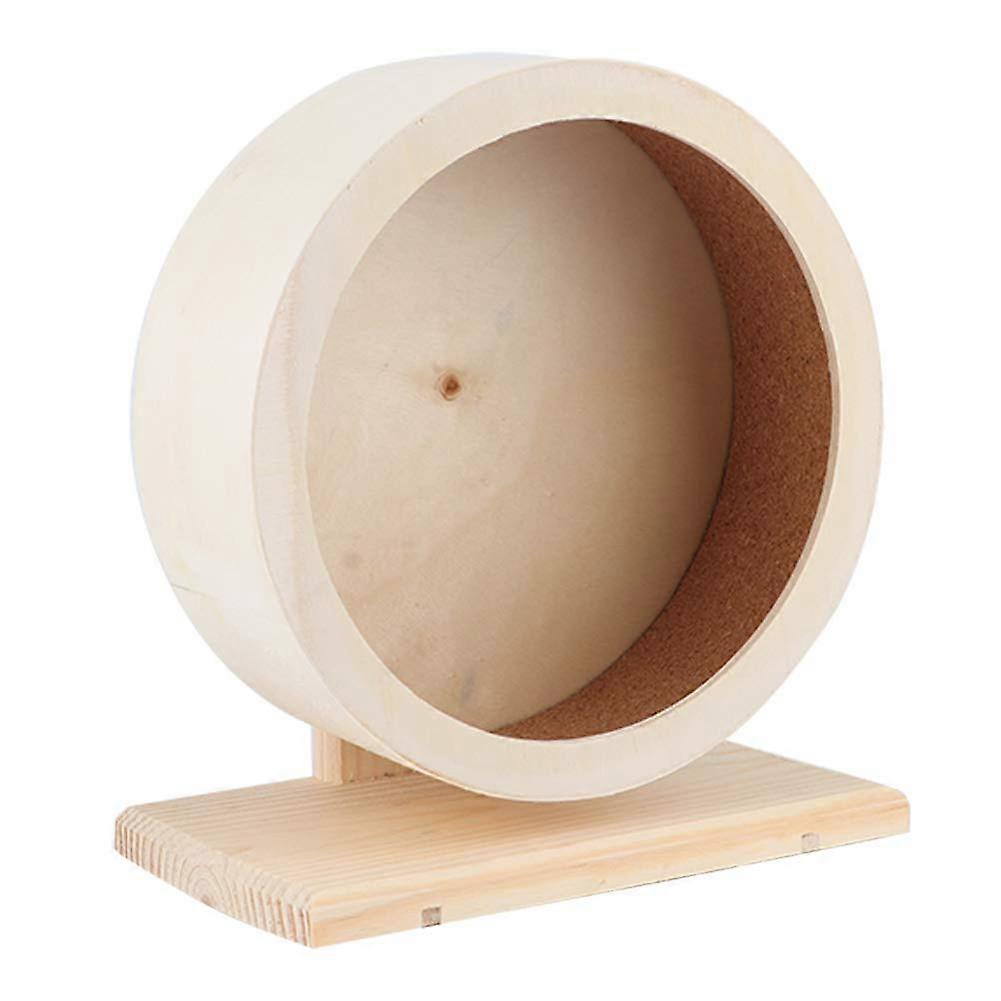 Innovative Wooden Hamster Toy with Silent Wheel, Eco-Friendly Hamster House for Small Pets, 10 Inch with 121 Exit Holes